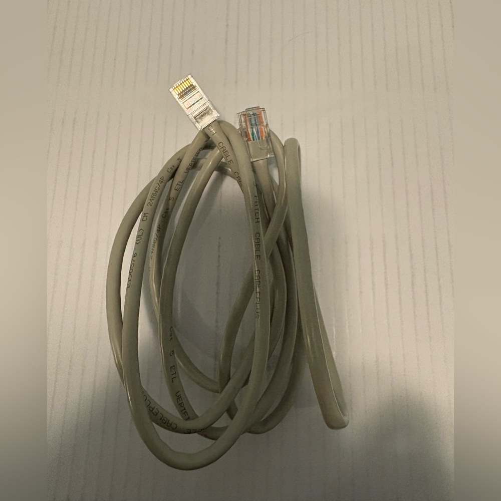 Gray RJ45 Ethernet Cable